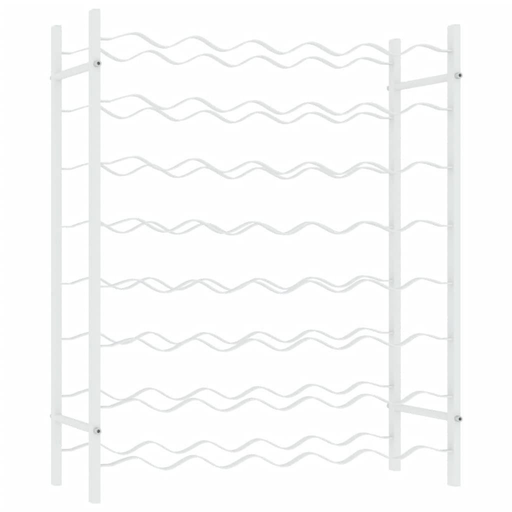 Portabottiglie per 48 Bottiglie Bianco in Metallo 340908
