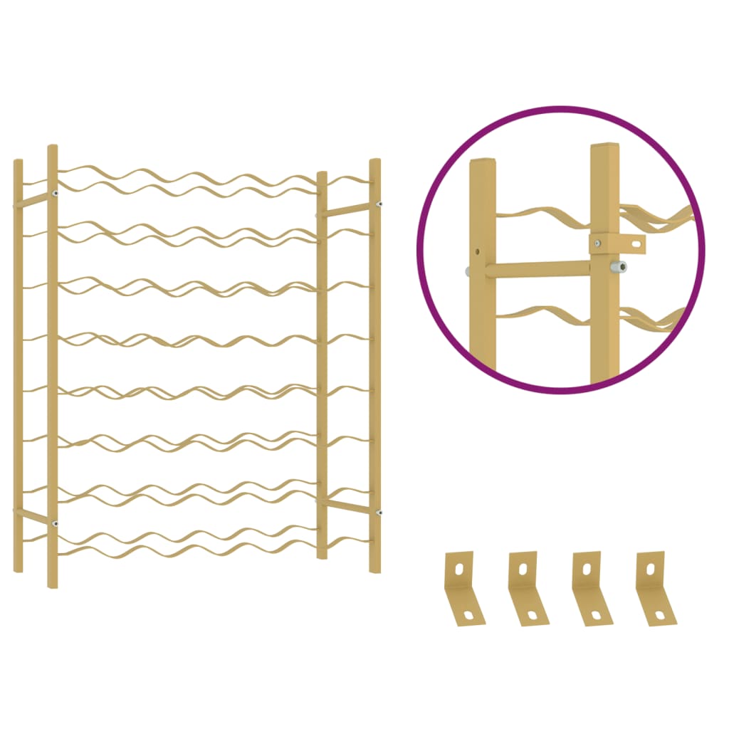 Portabottiglie per 48 Bottiglie Metallo Oro 340909