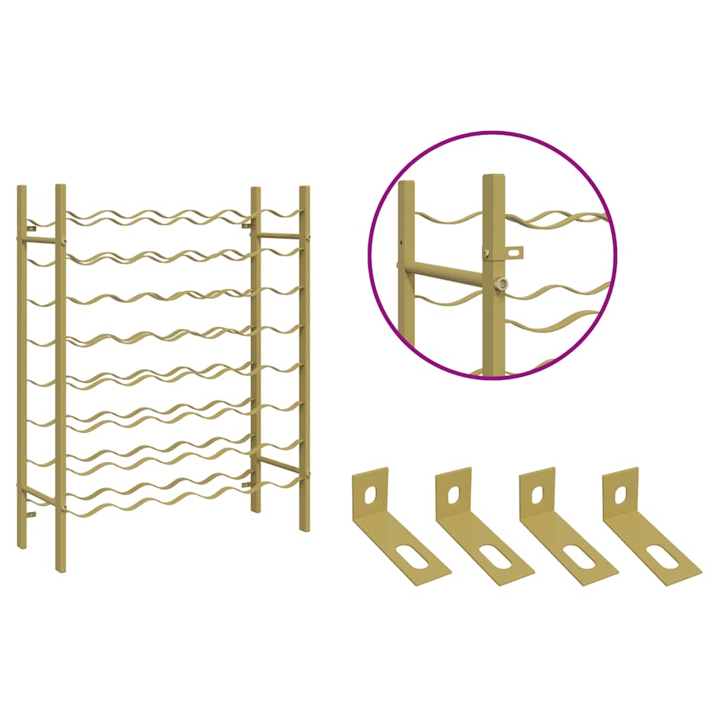 Portabottiglie per 48 Bottiglie Metallo Oro 340909