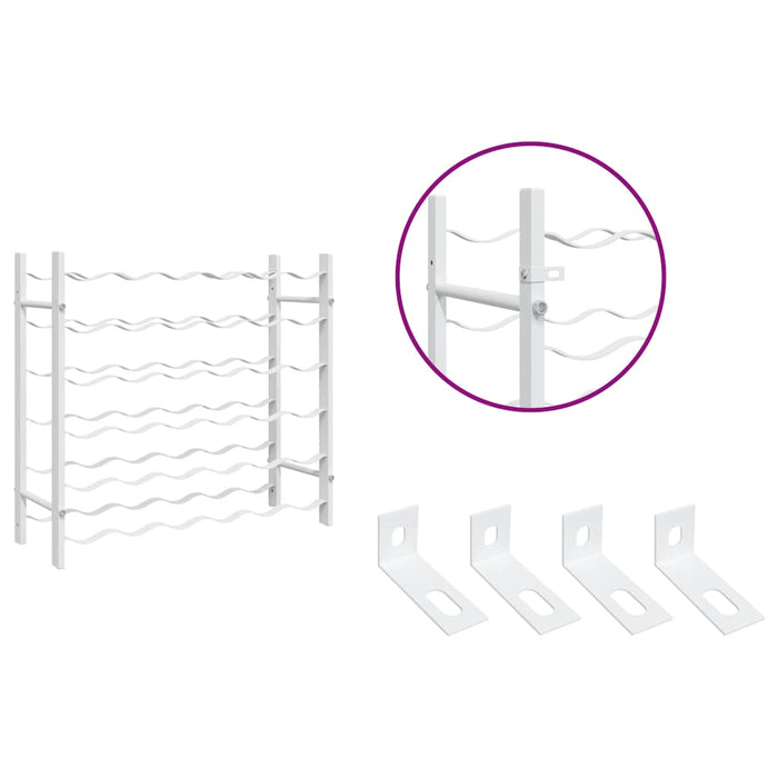 Portabottiglie per 36 Bottiglie Metallo Bianco 340910