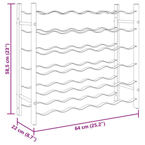 Portabottiglie per 36 Bottiglie Metallo Bianco 340910