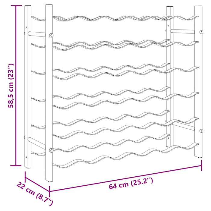 Portabottiglie per 36 Bottiglie Metallo Oro 340911