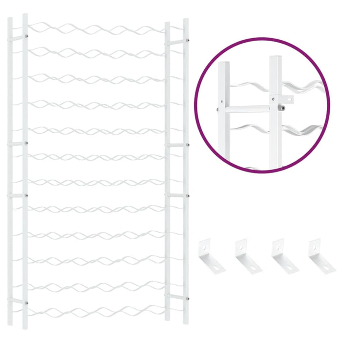 Portabottiglie per 72 Bottiglie Metallo Bianco cod mxl 47377