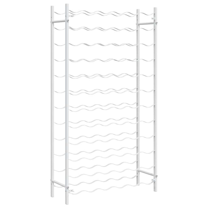Portabottiglie per 72 Bottiglie Metallo Bianco 340912