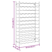 Portabottiglie per 72 Bottiglie Metallo Bianco 340912