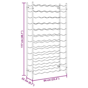 Portabottiglie per 72 Bottiglie Metallo Oro 340913