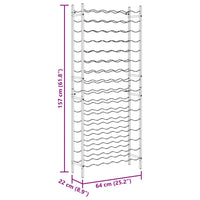 Portabottiglie per 96 Bottiglie Metallo Bianco 340914