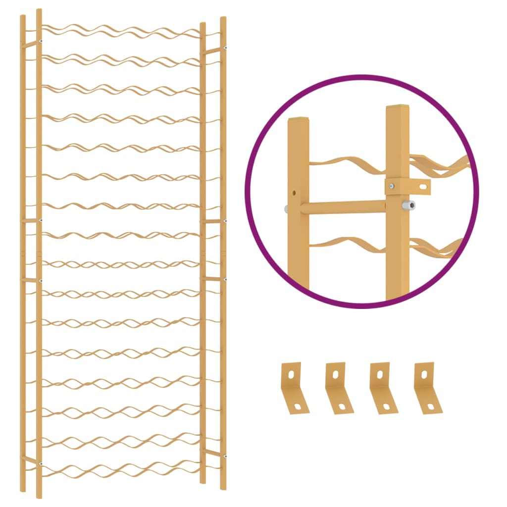 Portabottiglie per 96 Bottiglie Metallo Oro 340915