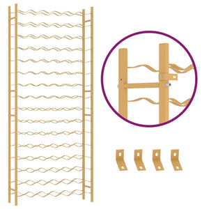 Portabottiglie per 96 Bottiglie Metallo Oro 340915