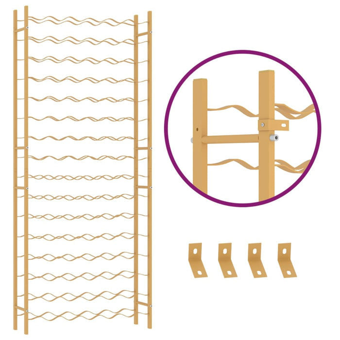 Portabottiglie per 96 Bottiglie Metallo Oro 340915