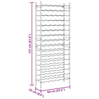 Portabottiglie per 96 Bottiglie Metallo Oro 340915
