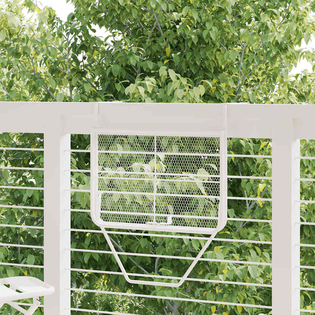 Tavolo da Balcone Bianco 60x40 cm in Acciaio 340916