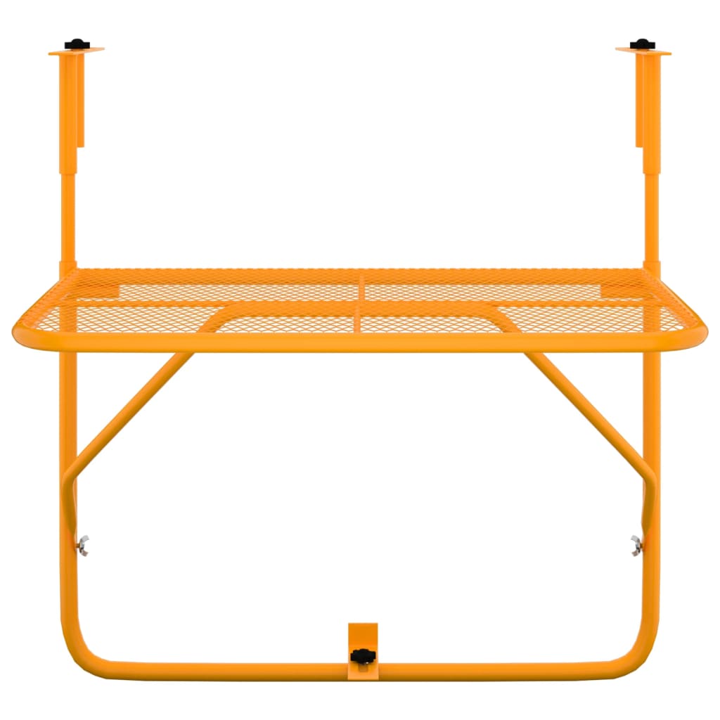 Tavolo da Balcone Giallo 60x40 cm in Acciaio cod mxl 34281