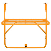 Tavolo da Balcone Giallo 60x40 cm in Acciaio 340920