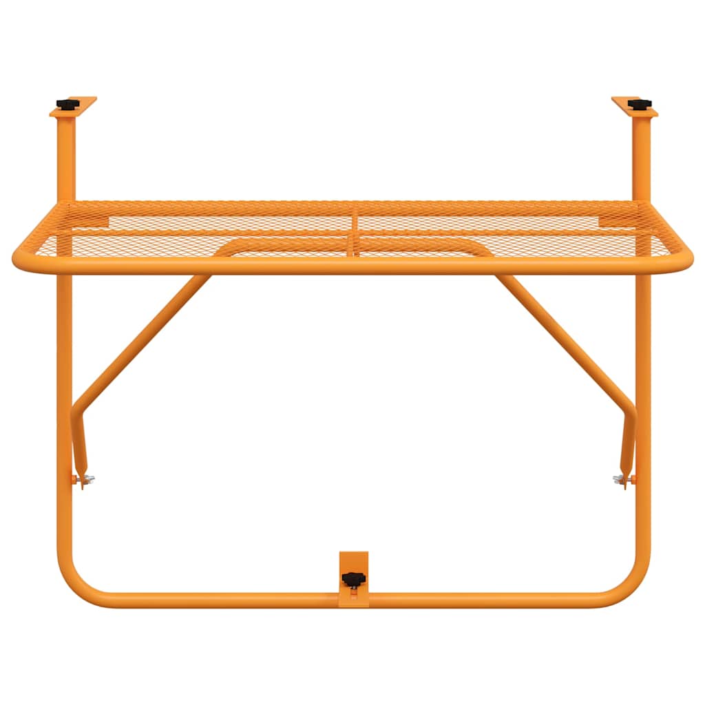 Tavolo da Balcone Giallo 60x40 cm in Acciaio 340920