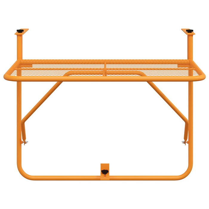 Tavolo da Balcone Giallo 60x40 cm in Acciaio 340920