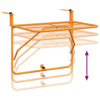 Tavolo da Balcone Giallo 60x40 cm in Acciaio 340920