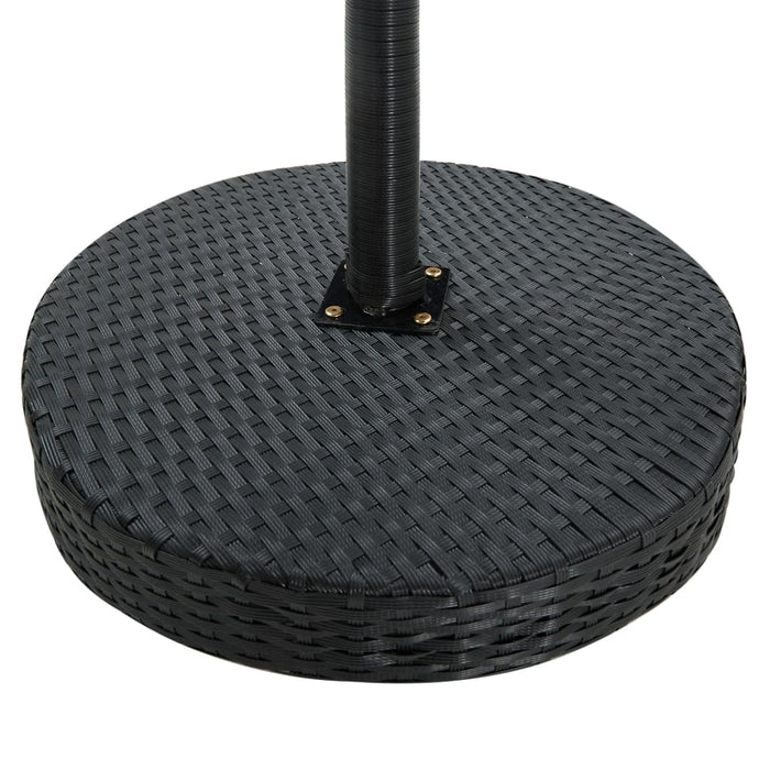 Set Bar da Giardino 3 pz con Cuscini Polyrattan Nero 3094772