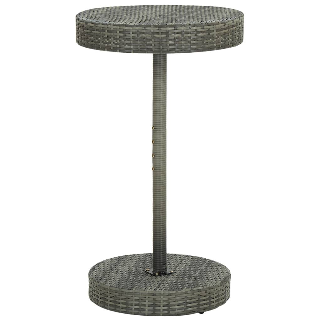 Set Bar da Giardino 3 pz con Cuscini in Polyrattan Grigio 3094773