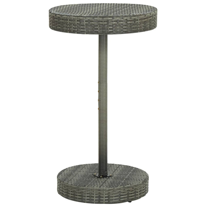 Set Bar da Giardino 3 pz con Cuscini in Polyrattan Grigio 3094773