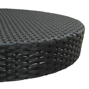 Set Bar da Giardino 5 pz con Cuscini Polyrattan Nero 3094775