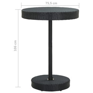 Set Bar da Giardino 5 pz con Cuscini Polyrattan Nero 3094775