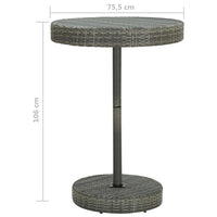 Set da Bar da Giardino 5 pz con Cuscini in Polyrattan Grigio cod mxl 35221