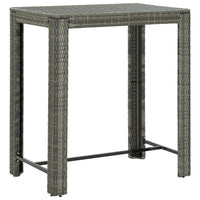Set da Bar da Giardino 5 pz con Cuscini in Polyrattan Grigio 3094785