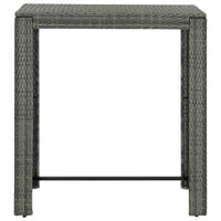 Set da Bar da Giardino 5 pz con Cuscini in Polyrattan Grigio 3094785