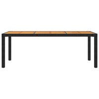 Set da Pranzo da Giardino 9 pz con Cuscini in Polyrattan Nero 3094838