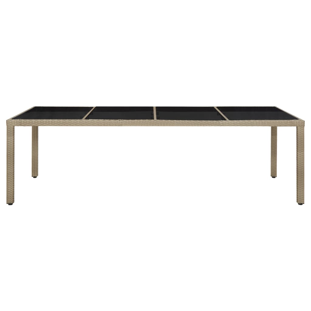 Set da Pranzo da Giardino 9 pz con Cuscini in Polyrattan Beige 3094907