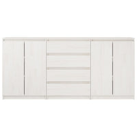 Credenze 3 pz in Legno Massello di Pino Bianco 3094813