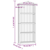 Capanno per Attrezzi da Giardino 87x33x222cm in Pino Impregnato 318190
