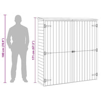 Rimessa Attrezzi Giardino 163x50x171 cm Massello di Pino cod mxl 45664