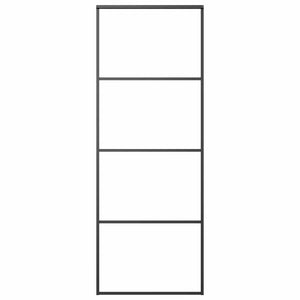 Porta Scorrevole Vetro Smerigliato ESG Alluminio 76x205 cm Nera 151655