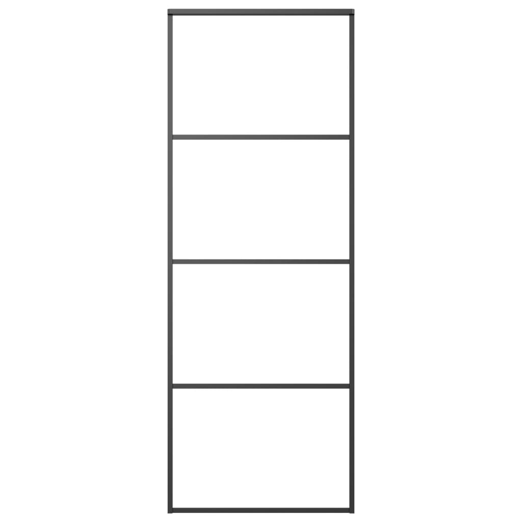 Porta Scorrevole Vetro Smerigliato ESG Alluminio 76x205 cm Neracod mxl 105208