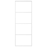 Porta Scorrevole in Vetro ESG e Alluminio 76x205 cm Bianca 151656