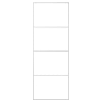 Porta Scorrevole in Vetro ESG e Alluminio 75x205 cm Bianca 151657