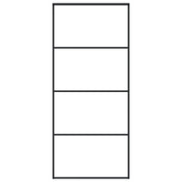 Porta Scorrevole Vetro Smerigliato ESG Alluminio 90x205 cm Neracod mxl 127684