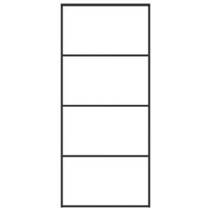 Porta Scorrevole Vetro Smerigliato ESG Alluminio 90x205 cm Neracod mxl 127684