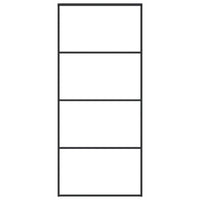 Porta Scorrevole Vetro Smerigliato ESG Alluminio 90x205 cm Nera 151659