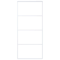 Porta Scorrevole in Vetro ESG e Alluminio 90x205cm Bianca 151660