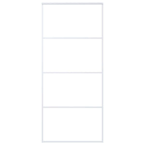 Porta Scorrevole in Vetro ESG e Alluminio 90x205cm Bianca 151660