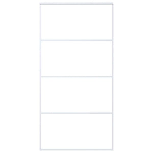 Porta Scorrevole in Vetro ESG e Alluminio 102,5x205 cm Bianca cod mxl 76346