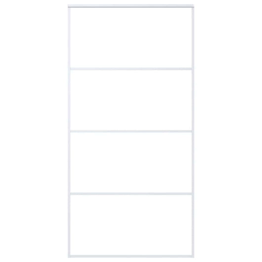 Porta Scorrevole in Vetro ESG e Alluminio 102,5x205 cm Bianca cod mxl 76346