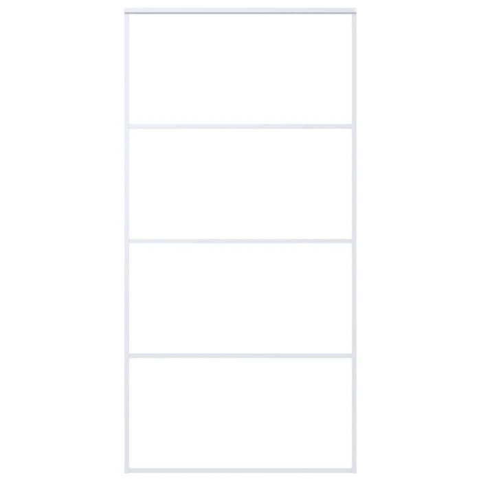 Porta Scorrevole in Vetro ESG e Alluminio 102,5x205 cm Bianca cod mxl 76346