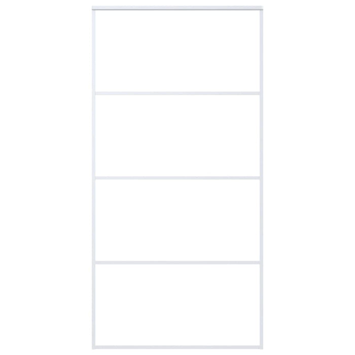 Porta Scorrevole in Vetro ESG e Alluminio 102,5x205 cm Bianca 151665