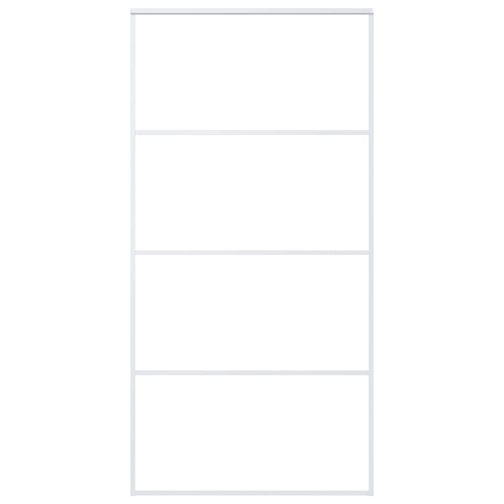 Porta Scorrevole in Vetro ESG e Alluminio 102,5x205 cm Bianca cod mxl 64466