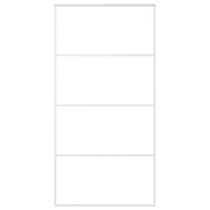 Porta Scorrevole in Vetro ESG e Alluminio 102,5x205 cm Bianca cod mxl 64466