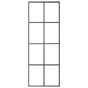 Porta Scorrevole Nera 76x205 cm in Vetro ESG e Alluminio cod mxl 76606